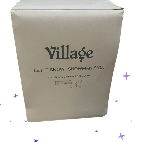 Department 56 Let It Snow Snowman Sign 1995 #52594 General Village Collectible - Picture 7 of 9